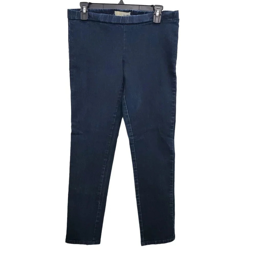 Itz Me Junior's Dark Wash Pull On Stretch Denim Leggings Made in the USA Size 11